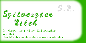 szilveszter mileh business card